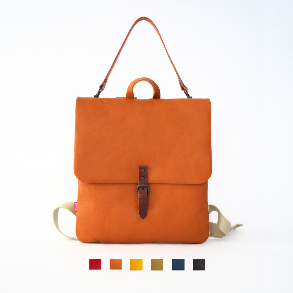 tener.革×帆布リュック